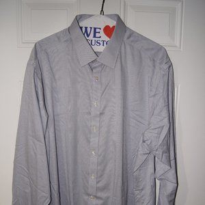 Charles Tyrwhitt Non-Iron Twill Puppytooth Check Shirt - Steel Blue